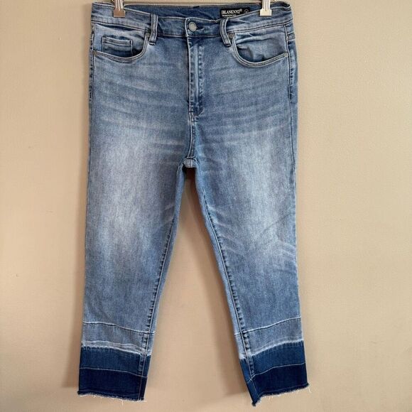 BLANK NYC The Madison Crop Jeans ombré bottom size 30 high rise - Picture 1 of 6